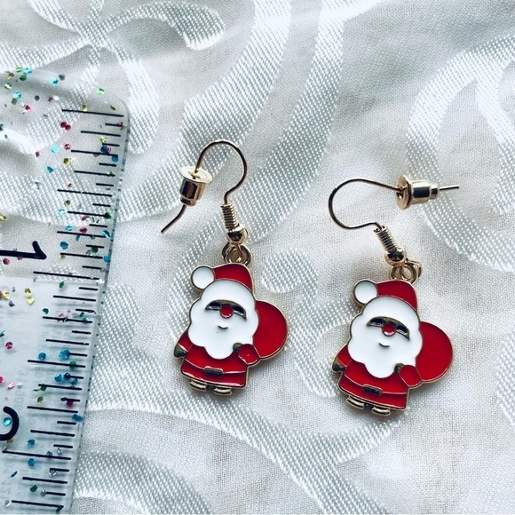 NWT Lot of 2 Festive Drop Earrings – Santa & Candy Cane Holiday Set, Christmas - Picture 10 of 14